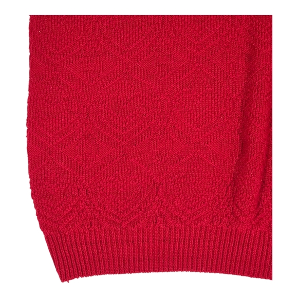 VINTAGE AMERICAN PRIDE Textured Heart Knit Mock Neck Sweater | L | Made In USA - Picture 4 of 12